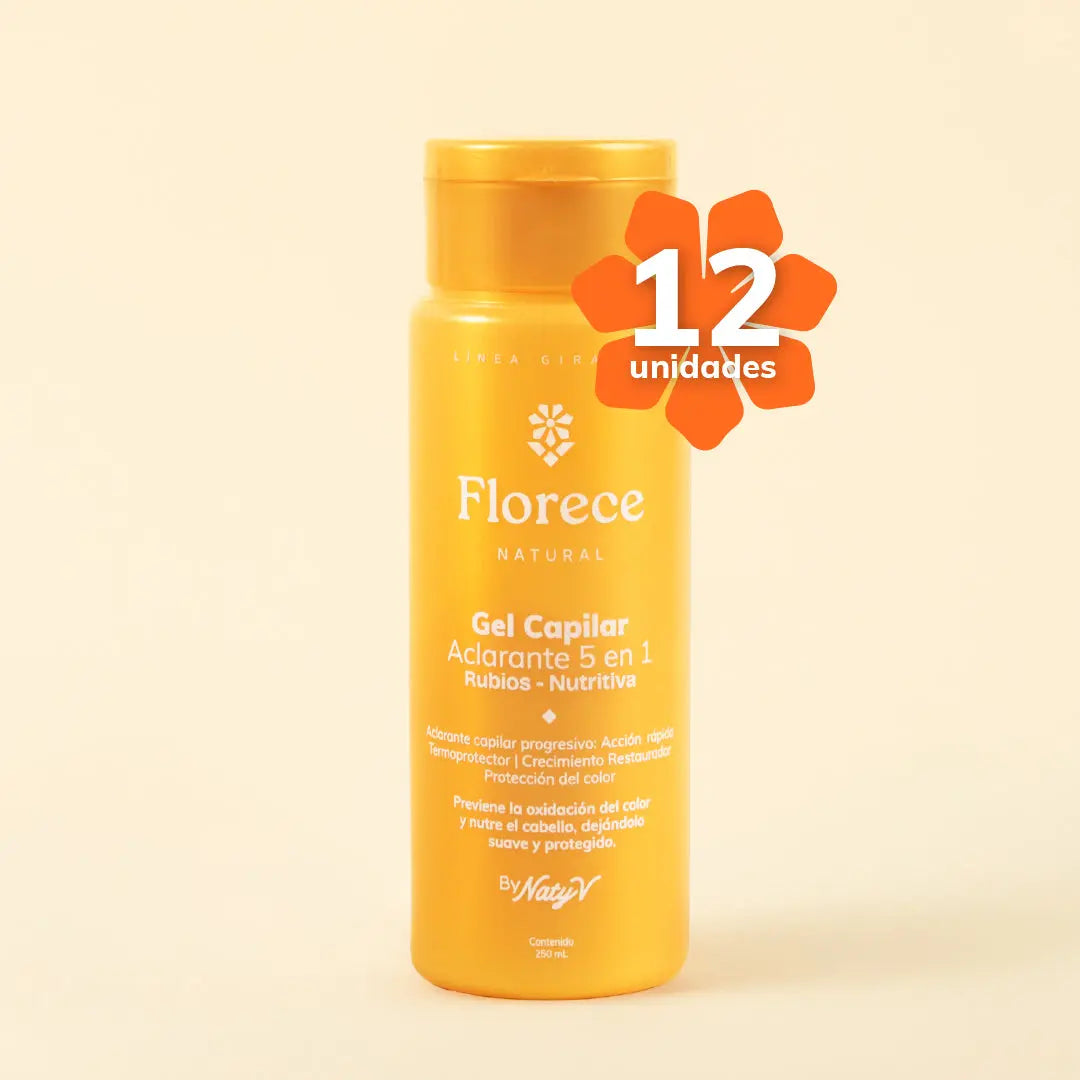 Gel/Crema Capilar Nutritiva Aclarante Progresiva Girasol Rubio 5 en 1 - caja