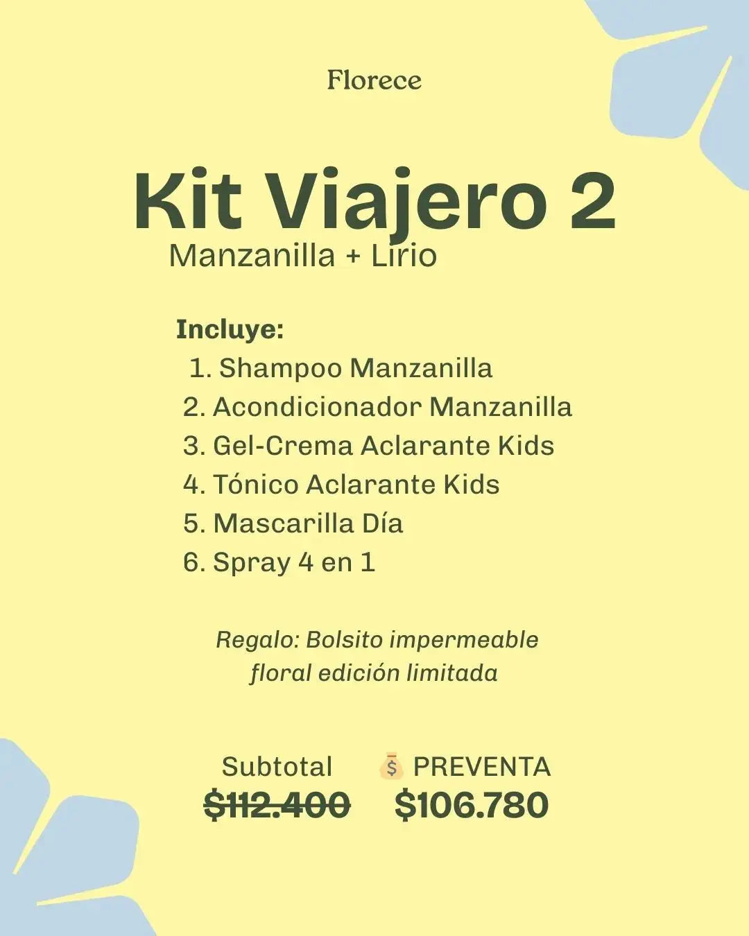 🌼 Kit Viajero Manzanilla + Lirio