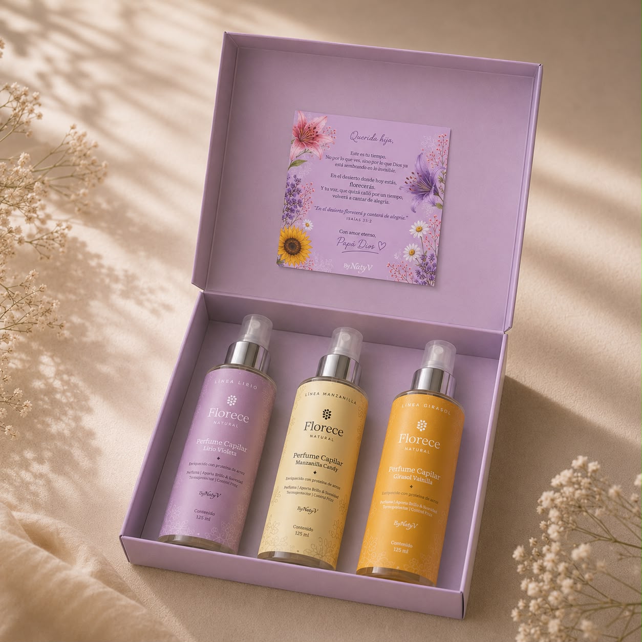 Caja gratis / trío perfumes capilares + devocional privado