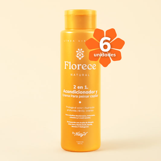 Acondicionador y Crema para Peinar Capilar  Girasol Adultos 2 en 1 - Caja