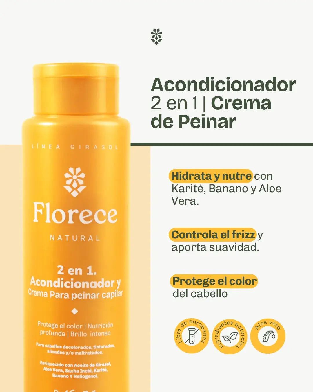 Acondicionador y Crema de peinar 2 en 1 Adultos