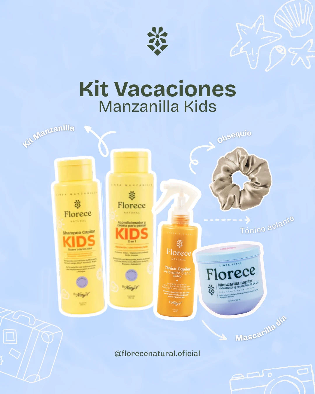 Kit Vacaciones Manzanilla Kids - Caja