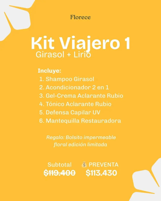 🌞 Kit Viajero Girasol + Lirio
